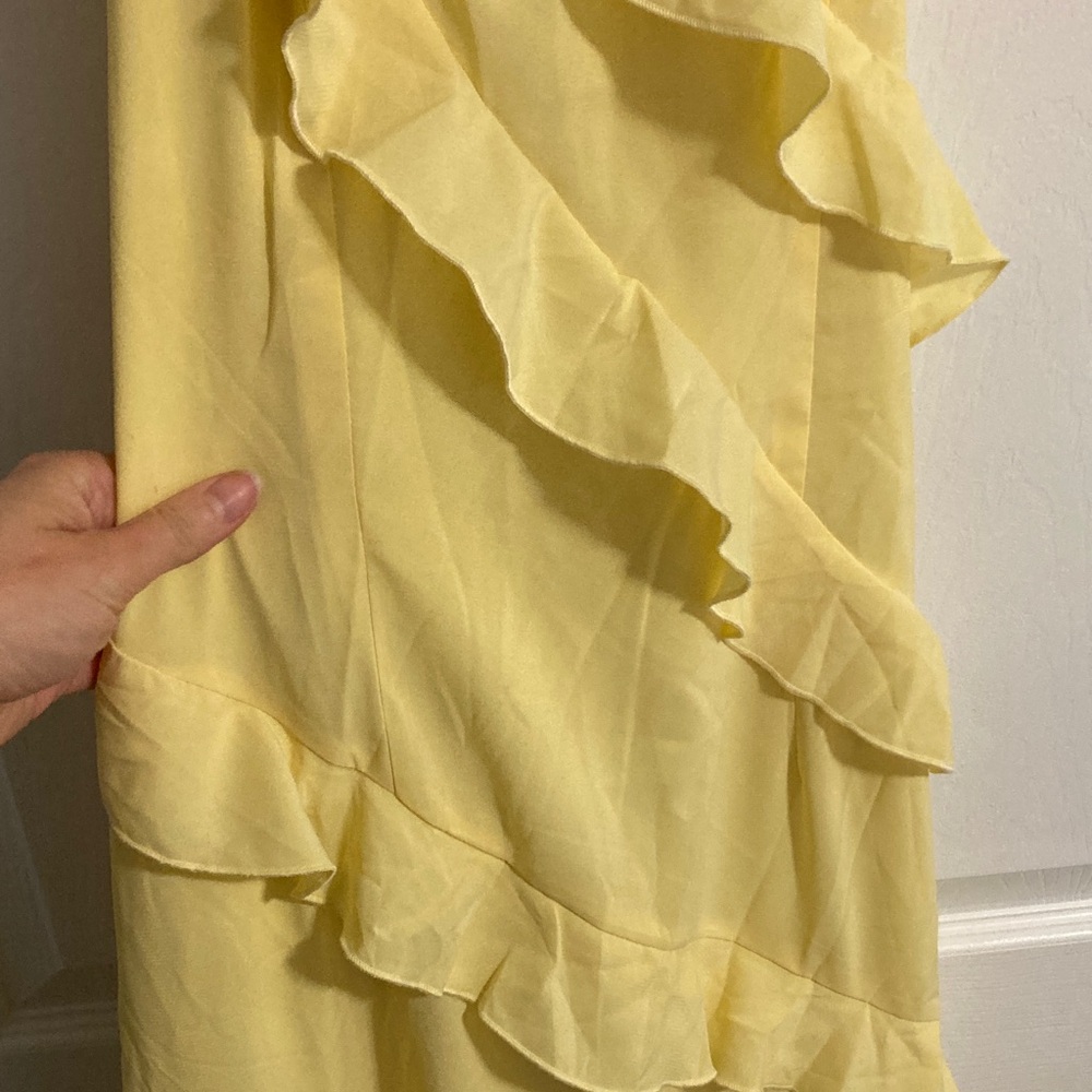 Yellow Ruffled Halter Dress - Picture 10 of 15